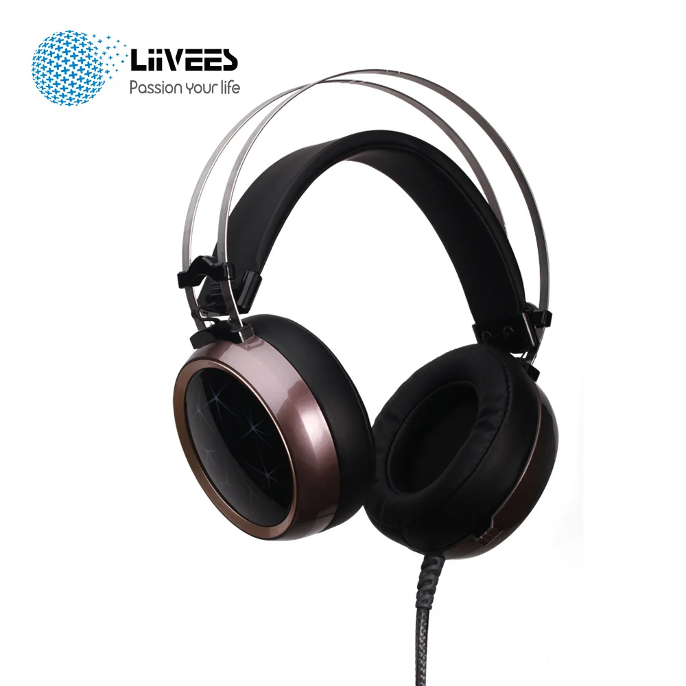 LiiVEES CC Gaming Headset Computer Over Ear Stereo Game Headphone Volume Control With Mic Dual 3