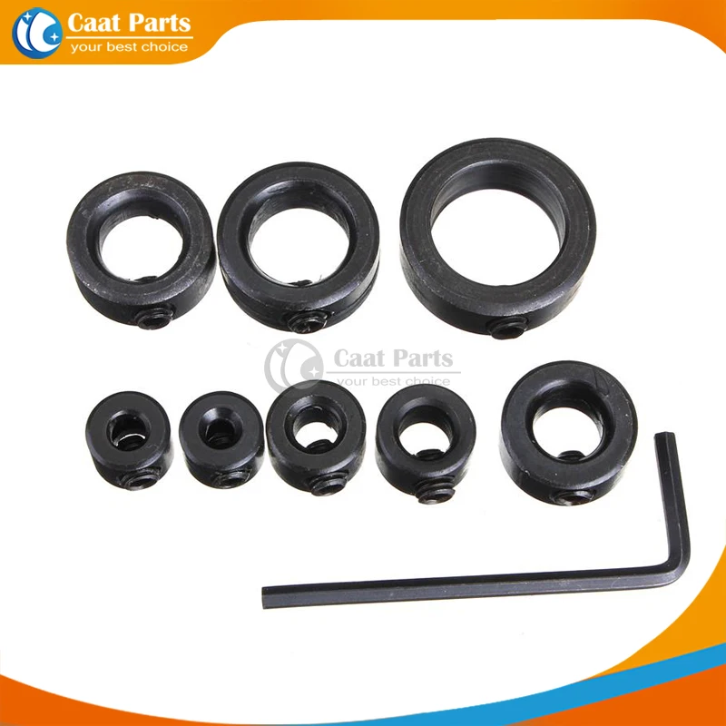 

9Pcs/Set, 3-16MM Woodworking Drill Bit Depth Stop Collars Ring Positioner Drill Locator and small spanner,High Quality