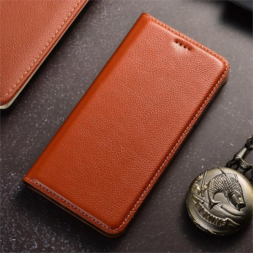 

Genuine Leather Case For Samsung Galaxy A30 A40 A50 A70 Flip Stand Mobile Phone Cover