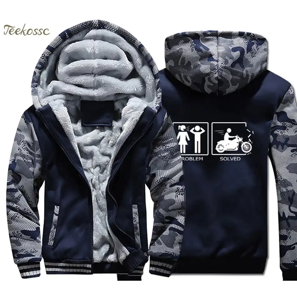 black motorcycle hoodie