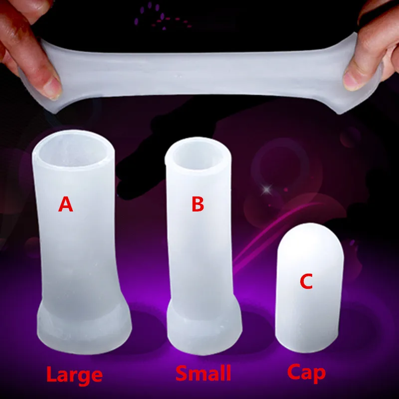 White Silicone Sleeves For Penis Pump Enlargement Pro extender Stretcher Hanger Enlarger Exercise equipment | Красота и здоровье