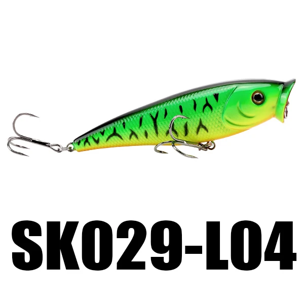 SeaKnight SK029 Поппер 14,5 г 95 мм Topwater 1 шт. плавающая жесткая приманка для рыбалки рыболовная приманка для соленой воды озеро, речная Рыбалка снасти - Цвет: Зеленый