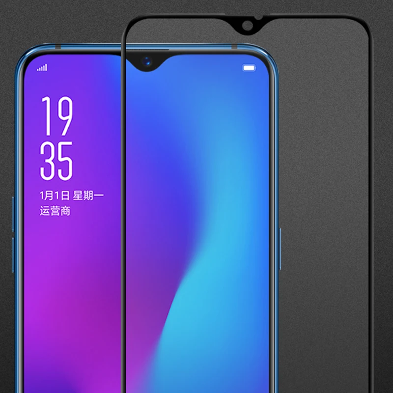 2 шт. полное клеевое закаленное стекло с полным покрытием для OPPO Realme X Lite Защитная