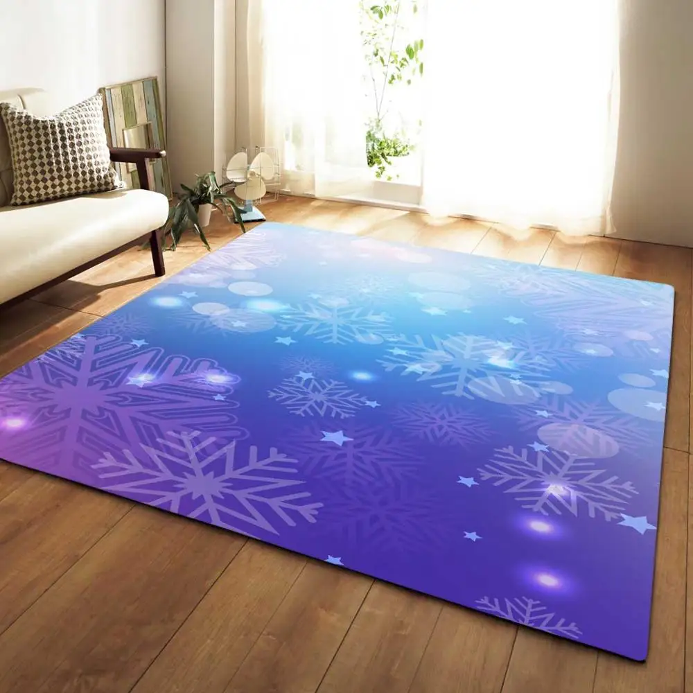 Nodic Snowflake 3D Print Art Carpet For Living Room Bedroom Anti-slip Large Rug Floor Mat Fashion Kitchen Carpets Area Rugs Home