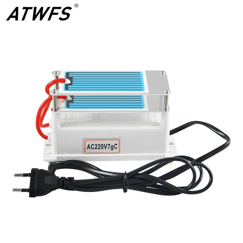 ATWFS Ozone Generator 220v 7g with EU Plug Ozon Generator Air Cleaner Ozone Ceramic Plate Sterilizer