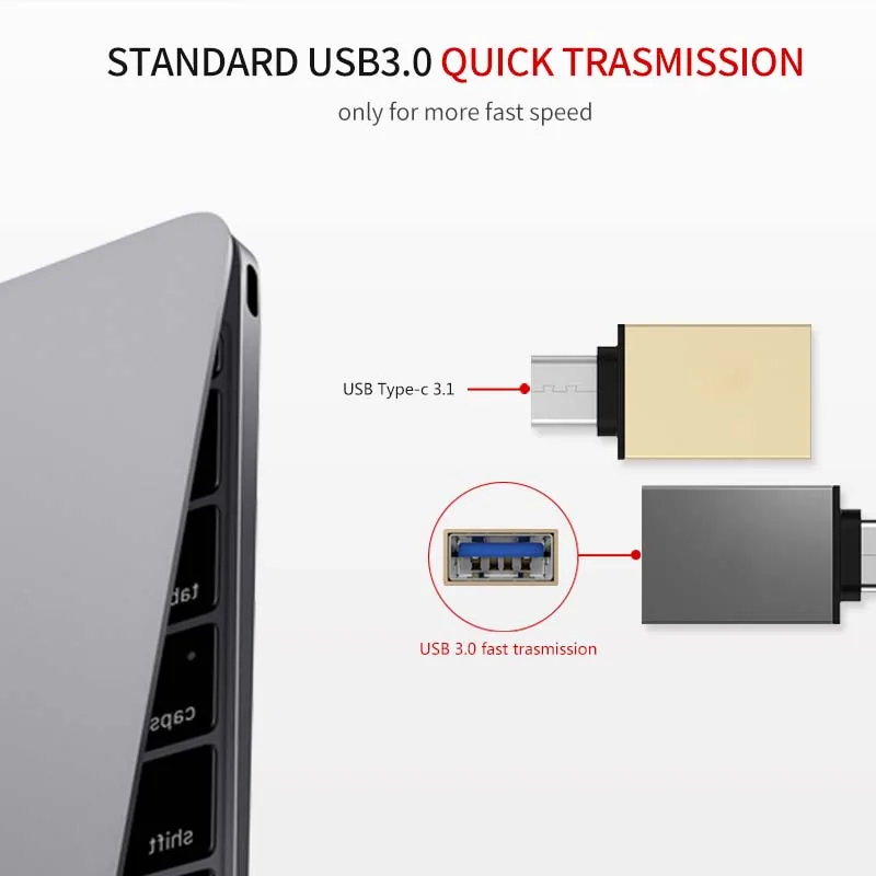 Адаптер Ascromy Micro USB 3 0 OTG type c 1 usb конвертер на u диск с клавиатурой адаптер для MacBook