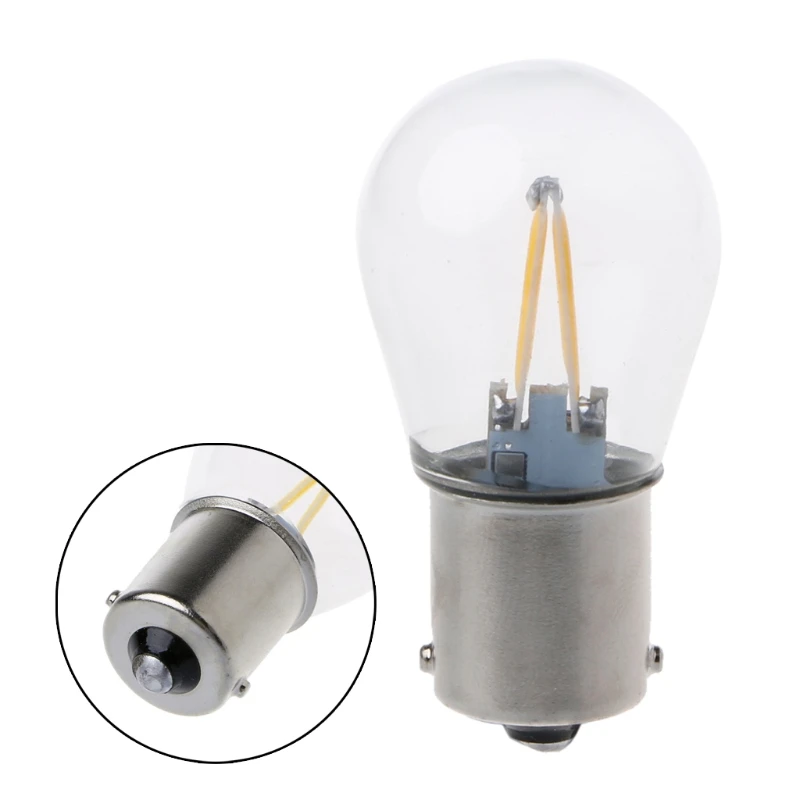 DC12V 1156 P21W Ba15s светодиодный светильник COB DRL 12V обратный желтый сигнал поворота