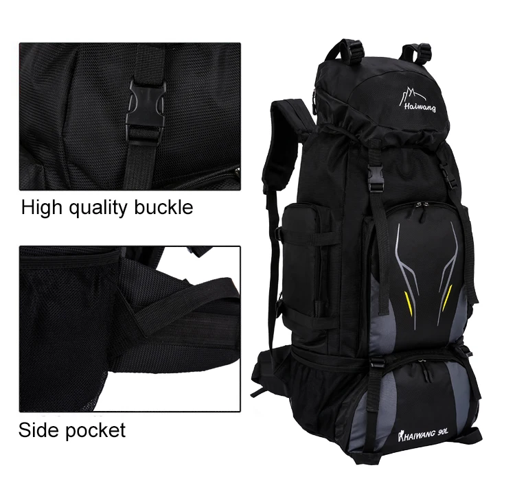 90L открытый рюкзак водонепроницаемый альпинистский рюкзак походные рюкзаки альпинистская сумка спортивная сумка
