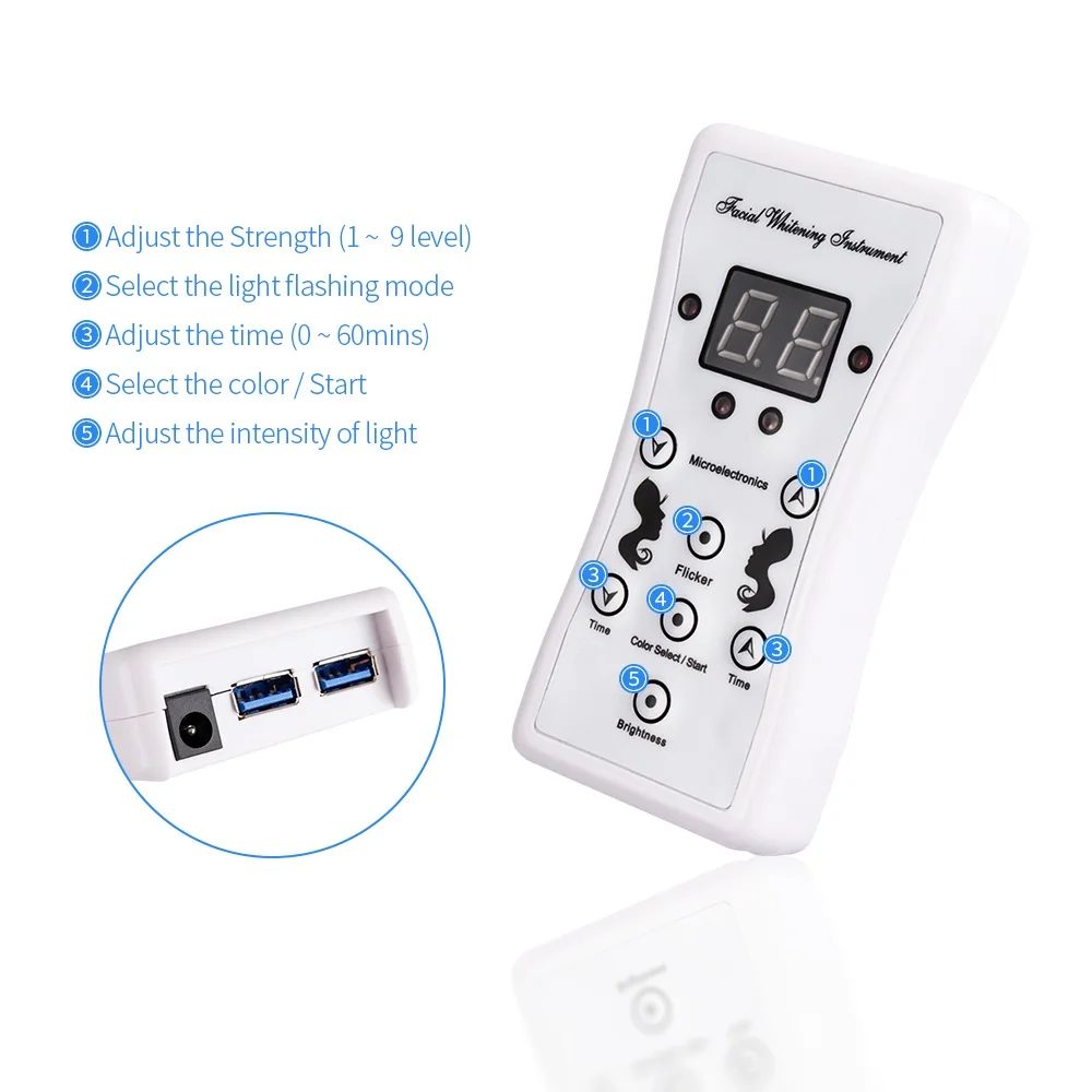 Terapia de Luz Link Máscara Facial 7 Cores Fóton Vip Led 13 High Quality Beleza e saúde