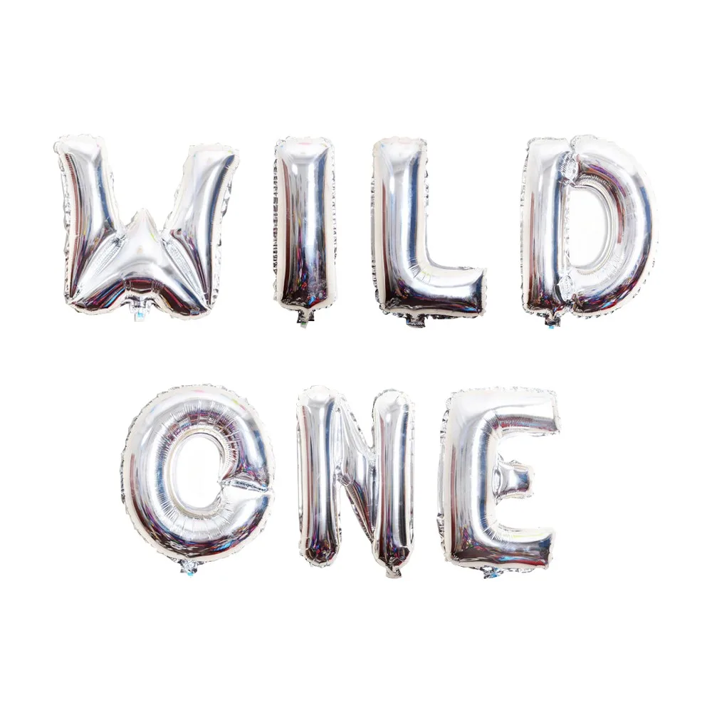 И надписью «WILD ONE» воздушный шар для вечеринки на день рождения вечерние Фольга звездами шарами Детская Игрушка В ванную во-первых украшение на день рождения воздушный шарик воздушные шары