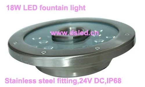 Ip68, Aço inoxidável 18 W subaquática holofotes,