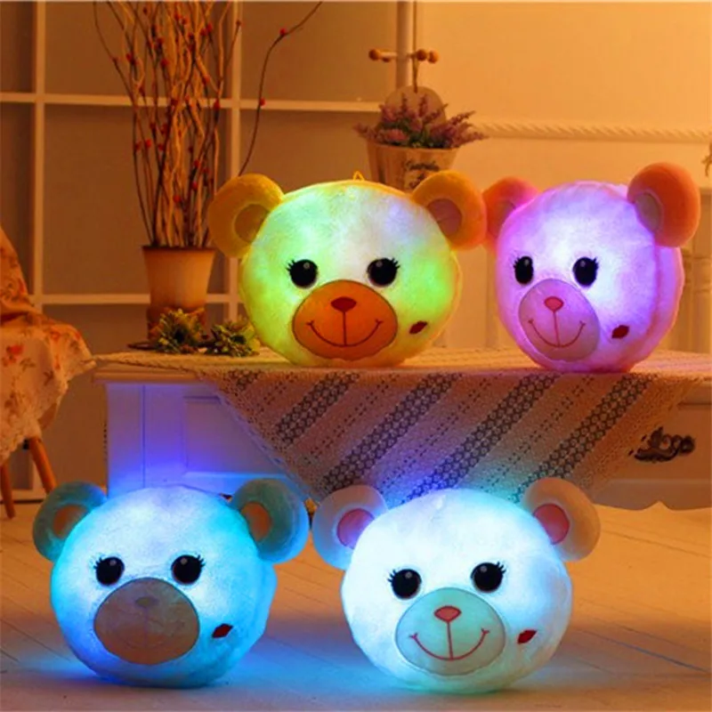 1 PC Glowing Luminous Led Light Up Toys Bear Stuffed Plush Toy Doll