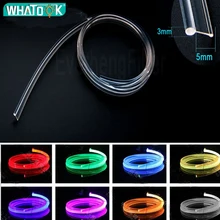 100 м супер яркий 3 мм пластиковый край юбки боковое свечение оптического волокна с плоским боковым крылом для автомобильного освещения 5 м 10 м