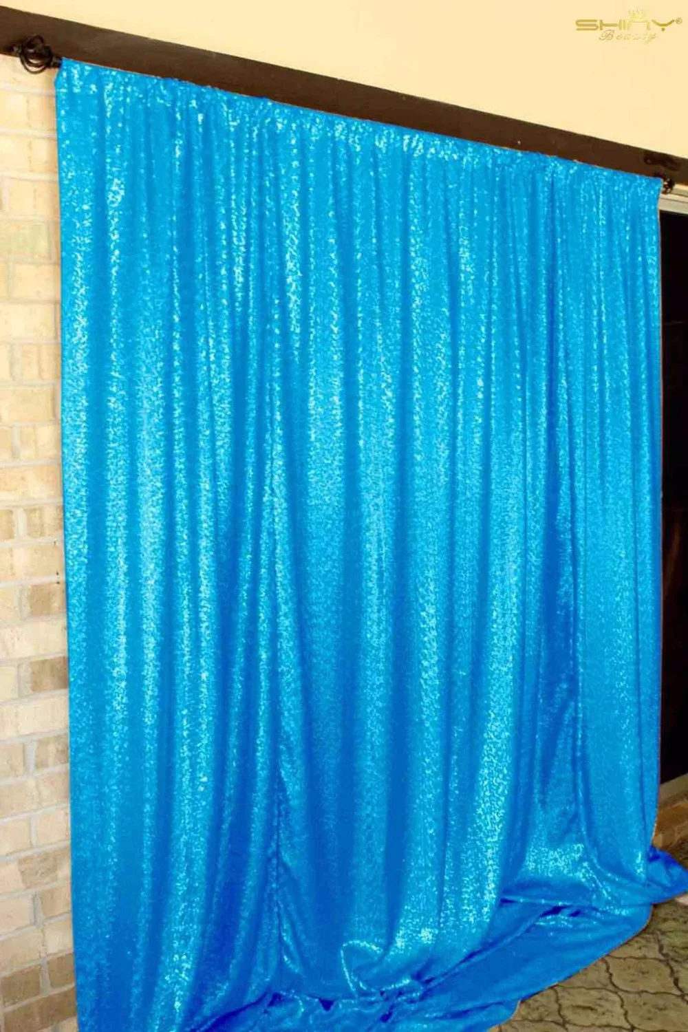 ShinyBeauty бирюзовый фон с пайетками 7x7ft блесток шторы для прополка декорации больше