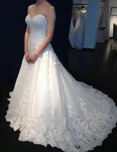 Lace Wedding Dresses Sweetheart US2-18W++ Modern Custom Made Bridal Gowns Appliques vestido de noiva Floor Length