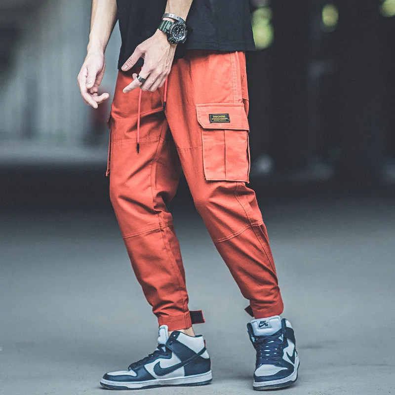 

Army Green Fashion Men Jeans Jogger Pants Punk Style Big Pocket Cargo Pants Youth Streetwear Hip Hop Jeans Homme pantalon hombre