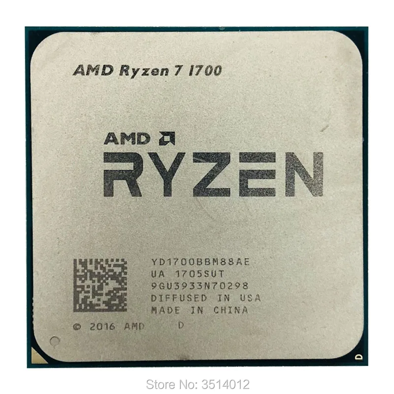 AMD Ryzen 7 1700 R7 1700 3.0 GHz Eight Core Sixteen Thread CPU Processor YD1700BBM88AE Socket