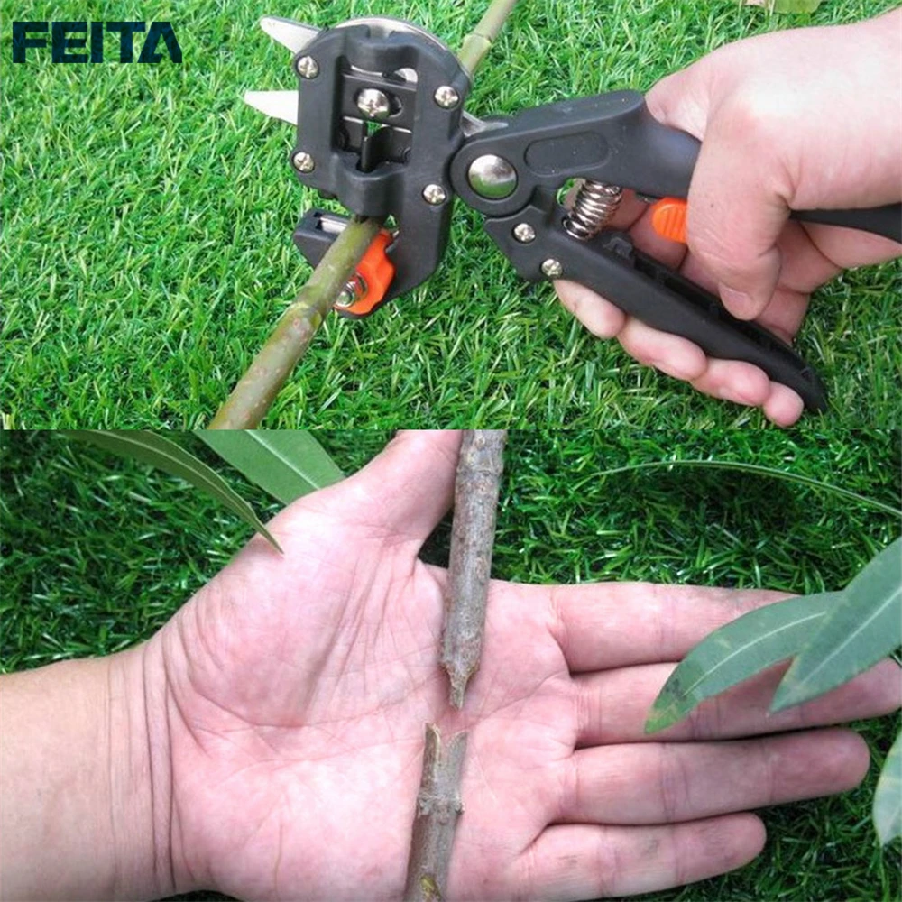 

FEITA Secateurs Scissor Professional Fruit Bonsai Tree Grafting Tool Vaccination Knife Cutting Pruner Garden Tools with 2 Blades