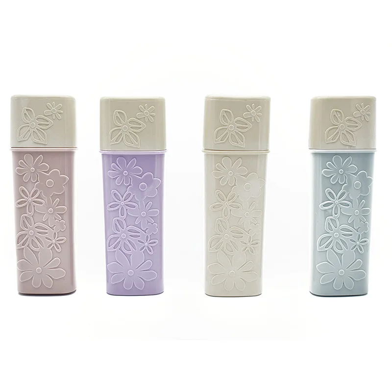 Travel Toothbrush Box Toothpaste Holder Flower Carved Washing Cup Toothbrush Cartridge Protector Sleeve Box Bathroom Products