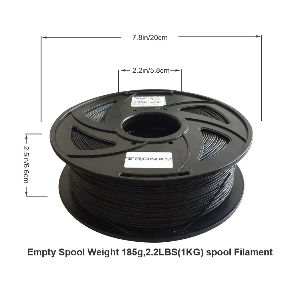 Детали для 3D-принтера Tronxy 1,75 мм Пластик PLA нити 1 кг/рулон белый черный желтый красный цвет ЕС материалы для 3d печати