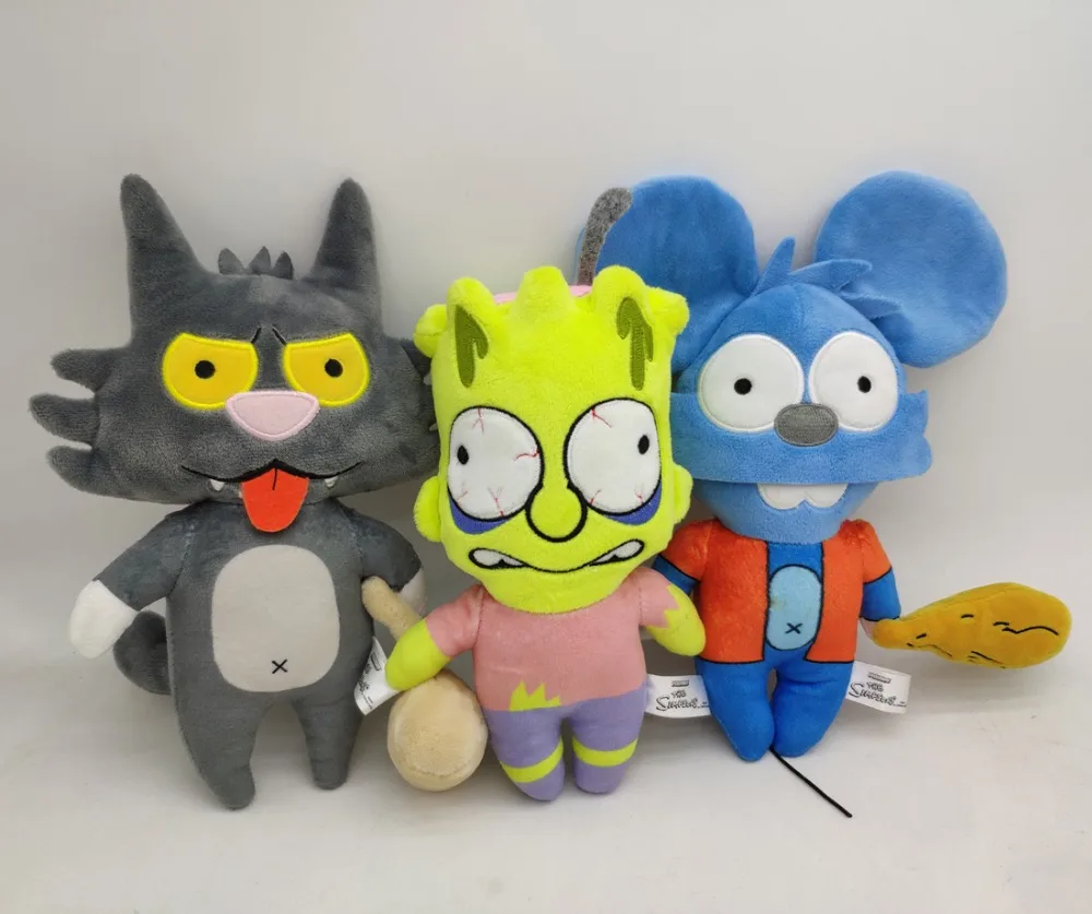 Simpsons Itchy And Scratchy Show Cat Mouse Bart Stuffed Plush Toy New Movies Tv Aliexpress