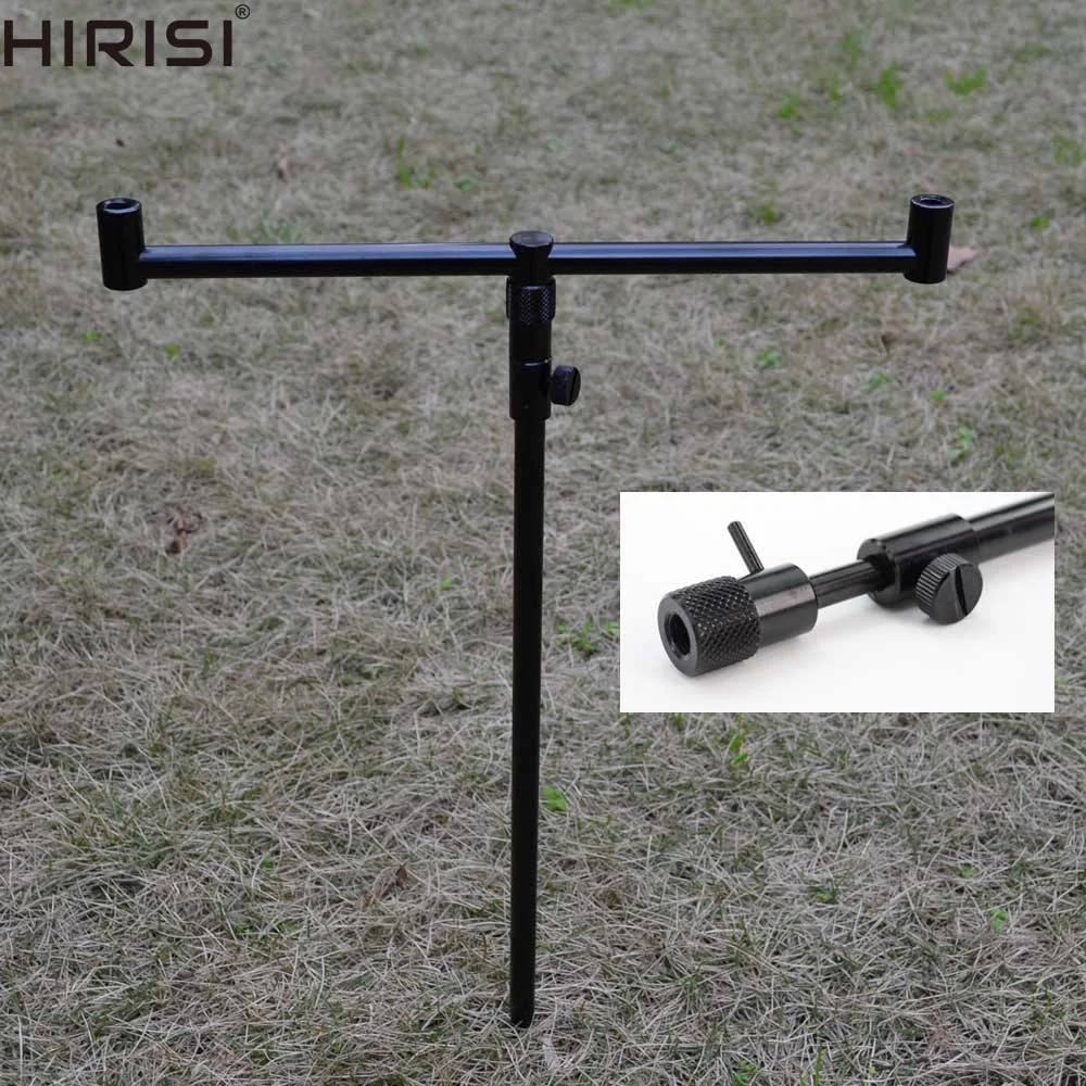 

Carp Fishing 40-70cm Stainless Steel Bank Sticks with 1pcs fishing buzz bar 25cm black color