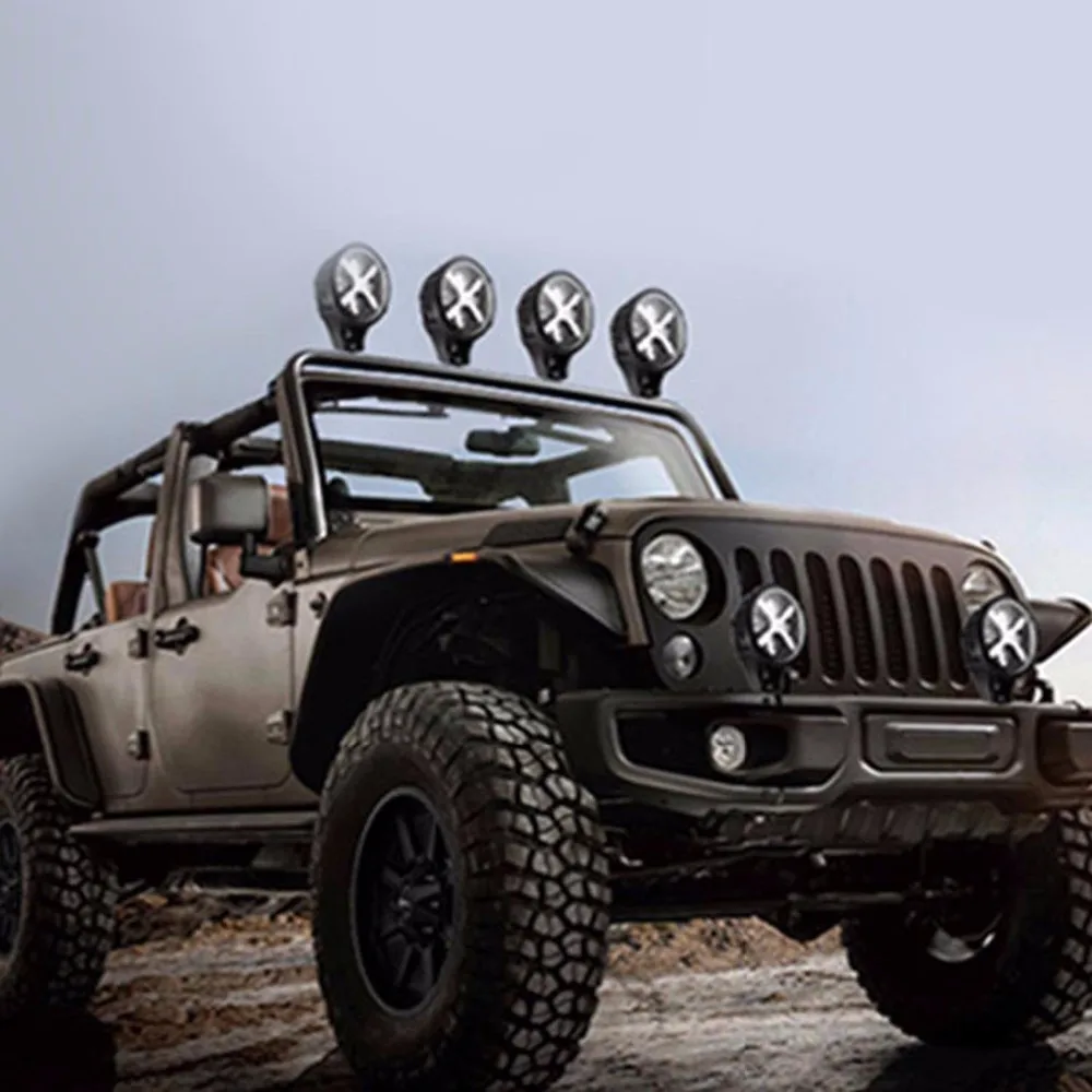 Круглый 6 ''вспомогательный светильник 60 Вт 6 дюймов светодиодный головной светильник для Jeep Wrangler JK SUV прожектор для внедорожника светильник для вождения s