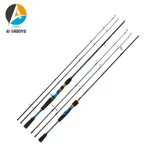 

AI-SHOUYU 99% Carbon 1.8M 2.1M 2.4M 2 Section Soft Lure Fishing Rod Spinning/Casting Travel Rod Fishing Tackle