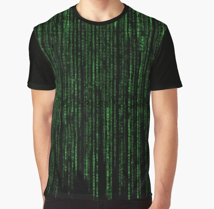 

All Over Print 3D Women T Shirt Men Funny tshirt Matrix Code Graphic T-Shirt
