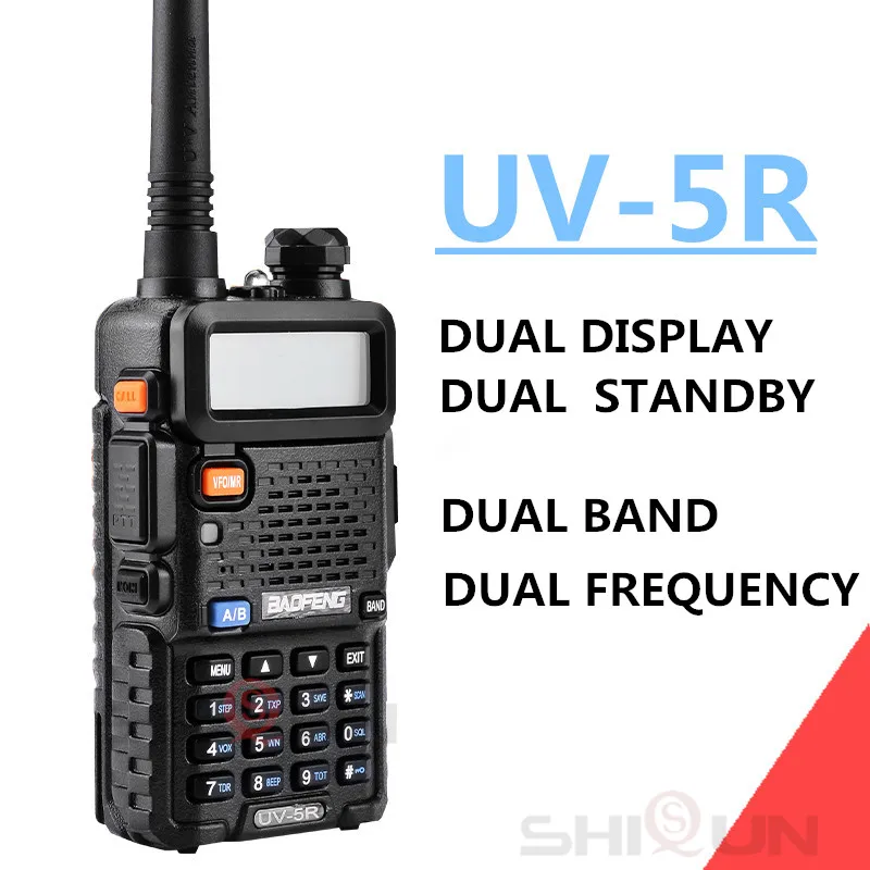 Baofeng UV-5R двухканальные рации двойной дисплей двухдиапазонный Baofeng UV5R портативный 5 Вт UHF VHF двухстороннее радио Pofung UV 5R КВ трансивер