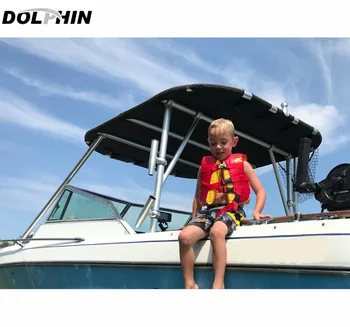 

Dolphin Walk around boat t top aluminium tube with black canopy