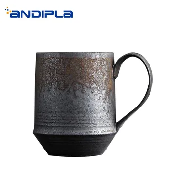 

200ml-300ml Vintage Ceramic Mug Coarse Pottery Handle Mugs Office Master Coffee Milk Water Cup Art Cups Drinkware Teaware Crafts