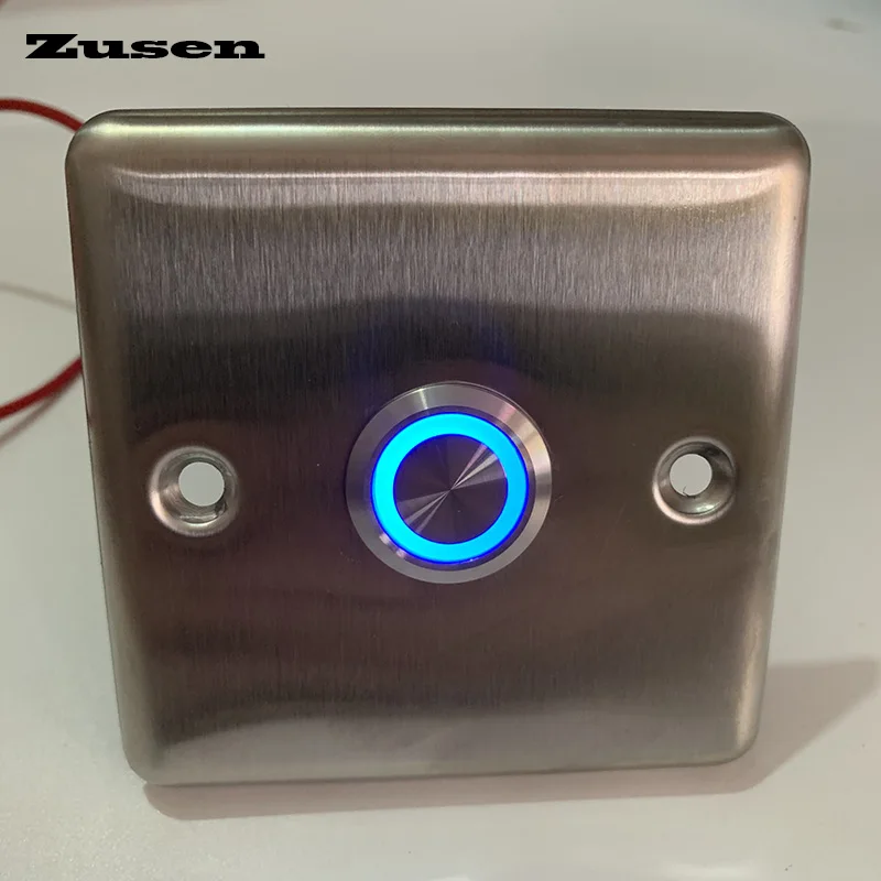 Zusen 22mm door light switch Door bell push button switch with LED