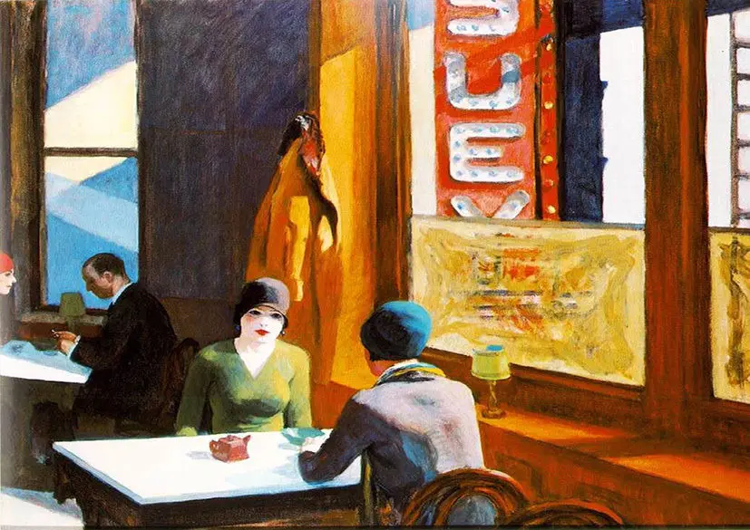 

Edward Hopper: Chop Suey SILK POSTER Decorative painting 24x36inch