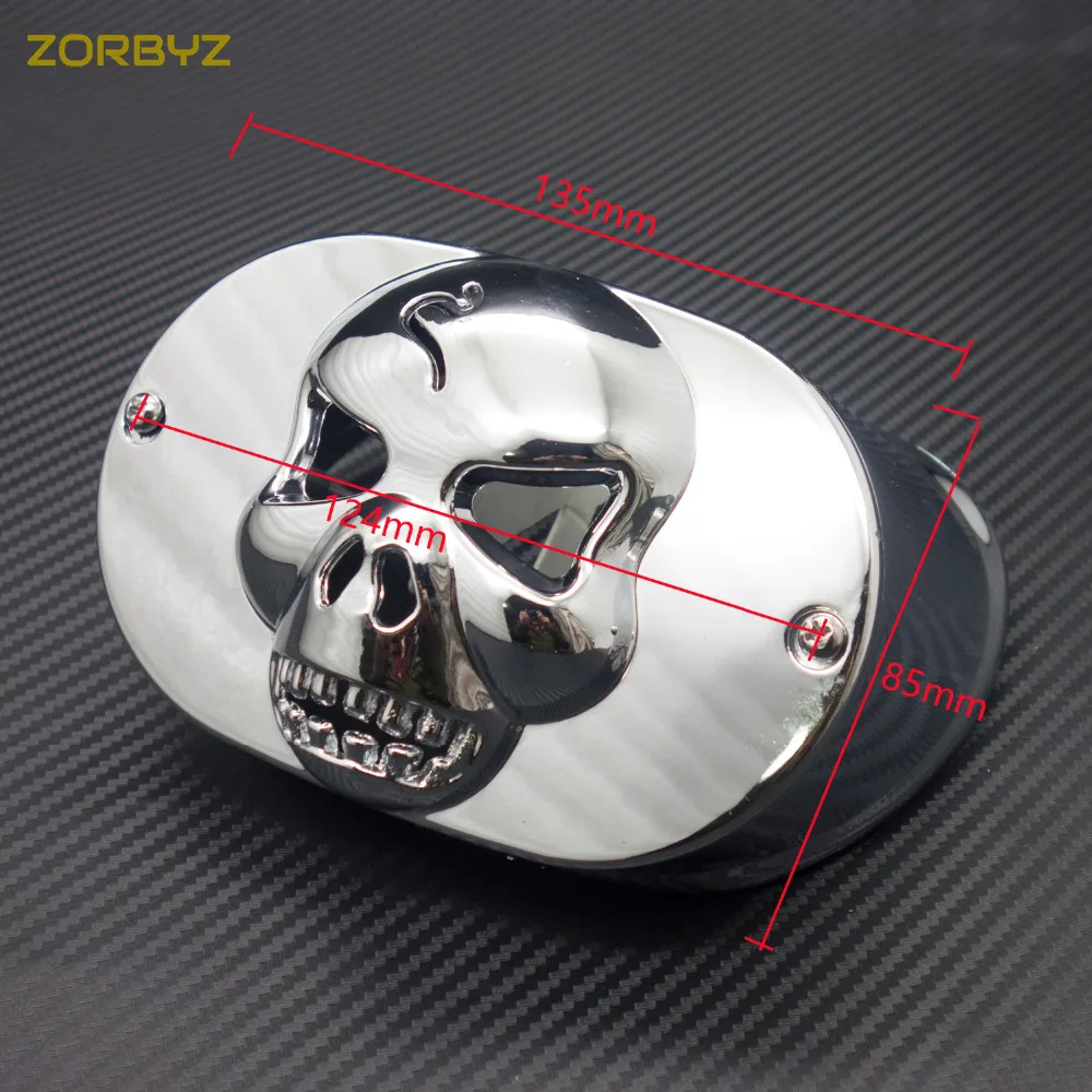 ZORBYZ мотоцикл хром Череп задний светильник воротник крышка для Harley Touring FLHRC FLHTC