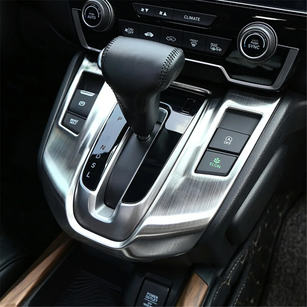 LHD RHD Автомобильная рамка переключения передач Накладка для Honda CRV нержавеющая сталь рычаг переключения передач панель накладка для CRV аксессуары