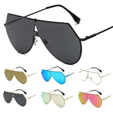 Модные женские солнцезащитные очки более размера уникальный щит UV400 очки солнцезащитные очки модные солнцезащитные очки