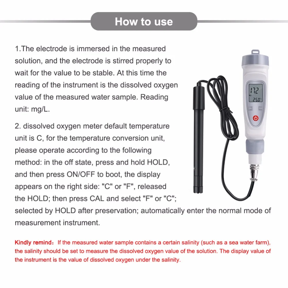 Yieryi JPB-70A, портативная цифровая ручка, Измеритель Растворенного Кислорода, тест на качество воды, er Do метр, детектор, тестовый диапазон 0-20 мг/л