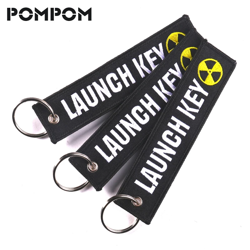 

3 PCS/LOT Launch Key Chain Scooter keychain for Motorcycles Jewelry Embroidery Nuclear keychain Ring nuclear key sleutelhanger