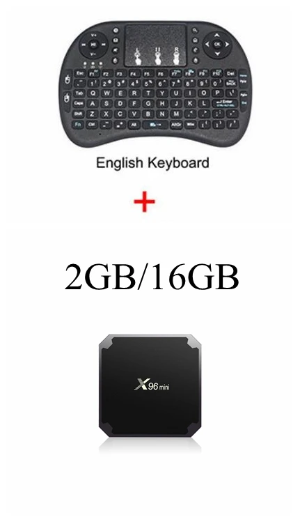 10 шт. Android 7,1 Smart tv BOX Amlogic S905W четырехъядерный X96 мини 1G/8G 2G/16G 2,4G wifi H.265 VP9 UHD 4K HDMI 2.0A медиаплеер - Цвет: 2G 16G with I8 Keybo
