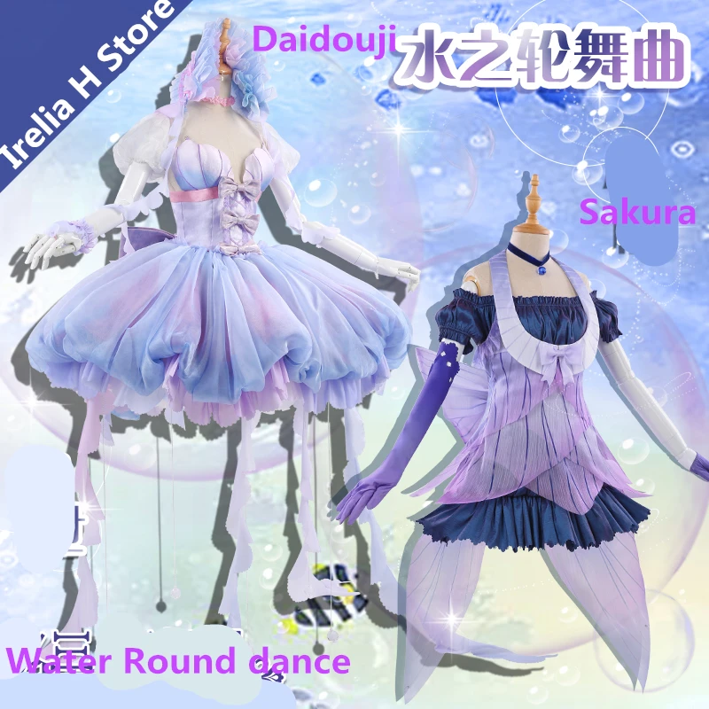 Карточка Captor Sakura Tomoyo daiduji Косплей костюм comic Water Round dance косплей летнее платье |