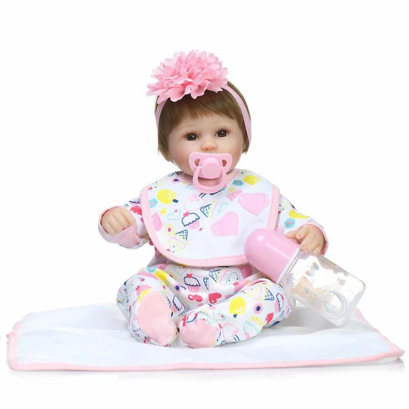 

Lovely Realistic Doll Reborn Baby Lifelike Toy for Girls Boys Home Decoration Vinyl Fashion
