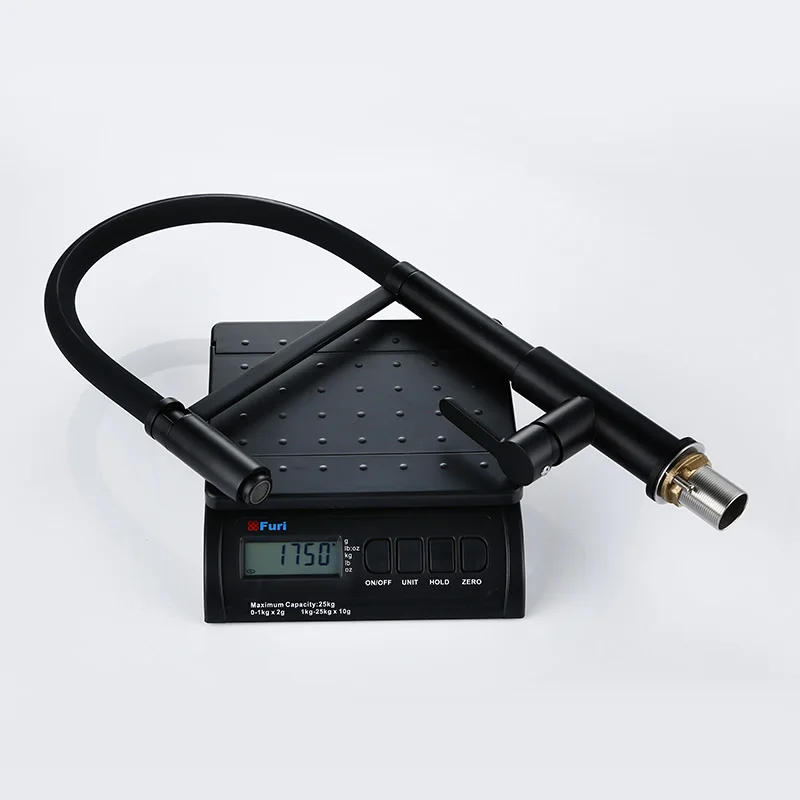 Smesiteli Kitchen Faucets Round Matte Black Brass Single Handle Single Hole 360 Degree Swivel Mixer Sink Tap Pull Out Down Taps Smesiteli Kitchen Faucets Round Matte Black Brass Single Handle Single Hole 360 Degree Swivel Mixer Sink Tap Pull Out Down Taps