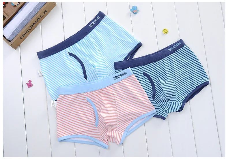 7-13 Year Comfortable Boy Kids 4pcs/lot Stripe Kids Panties, Child ...