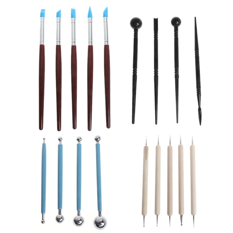 

18Pcs Ball Stylus Dotting Tools Clay Pottery Modeling Carving Rock Painting Kit