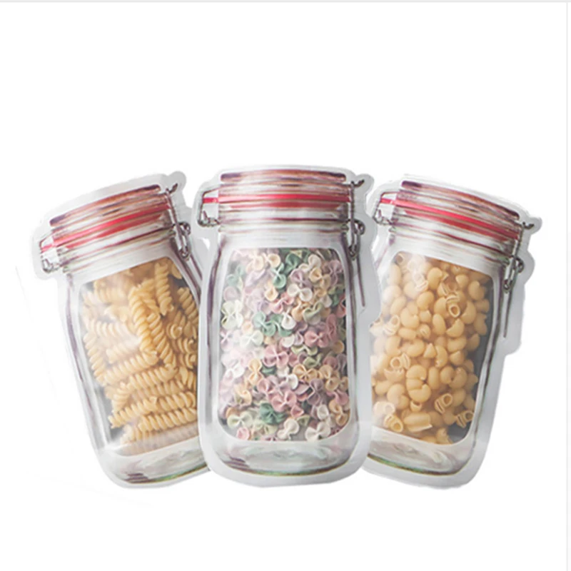 10 шт. Mason Jar узор пищевая заставка сумки для хранения набор кухонный Органайзер детские закуски свежие сумки для хранения продуктов сумки