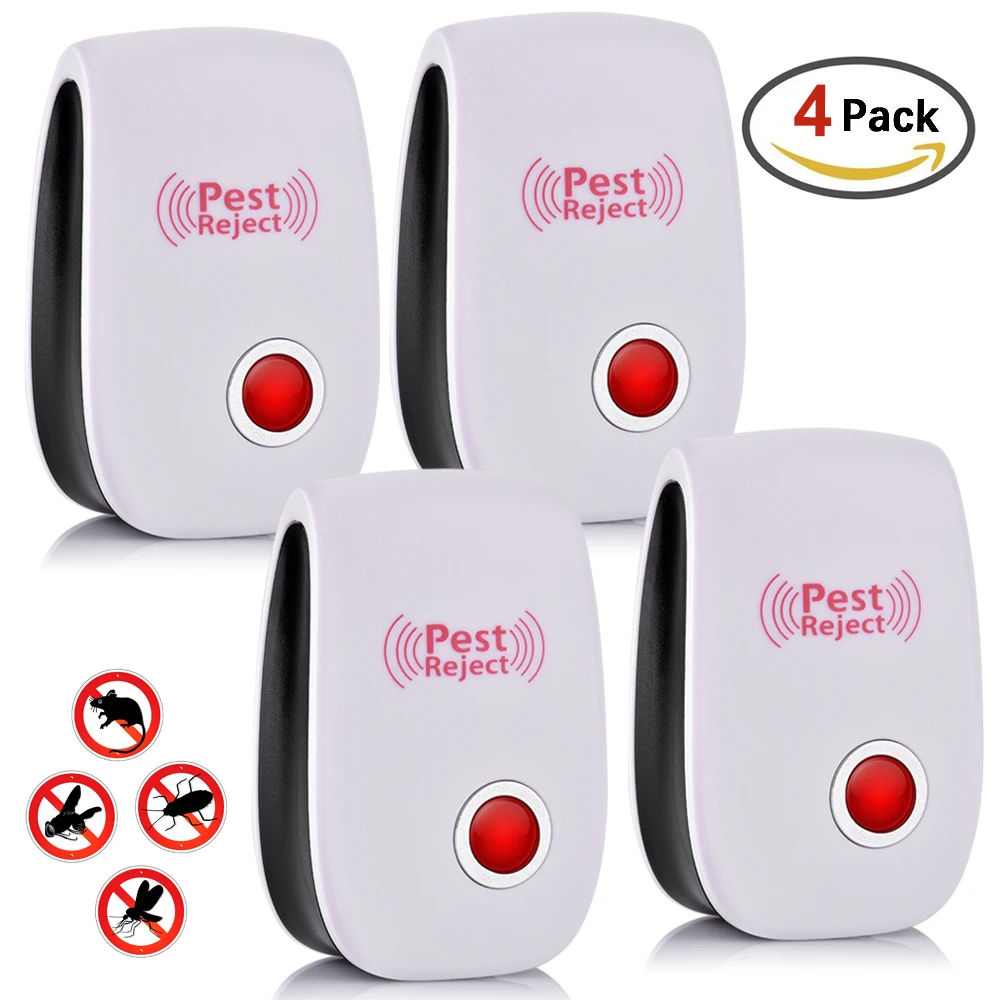 

4 2 piece Blue Ultrasonic Pest Repeller Pest Control Insect Repellent Anti Mole Mosquito Killer Mouse Cockroach USA Dropshipping