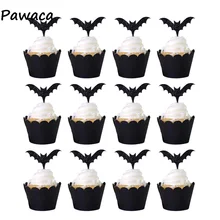Хэллоуин Творческий паук летучая мышь Вставить торт украшения торта вечеринка в честь Дня Рождения Торта Шкаф Край ряд