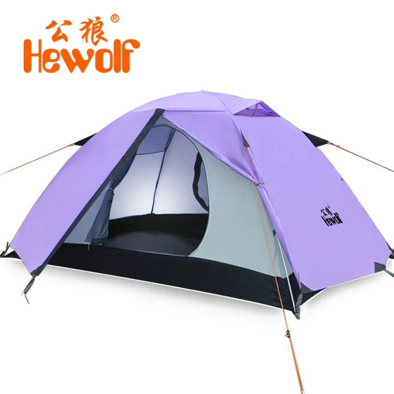 Aliexpress Hewolf 1 2 Person Waterproof Camping Tent 4 Aliexpress Hewolf 1 2 Person Waterproof Camping Tent 4 Seasons Hiking Beach Double Layer Aluminum Pole Tents For Outdoor From Reliable