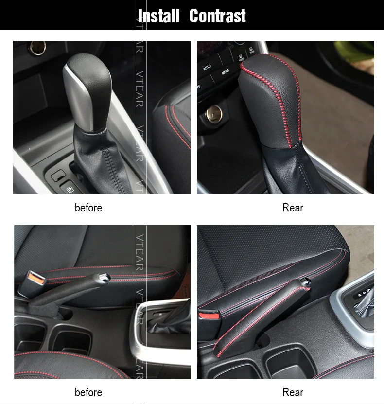 Vtear для Suzuki Grand Vitara рычаг переключения передач ручные тормоза ручки для салона автомобиля-Стайлинг крышка ручного тормоза сшитые вручную аксессуары